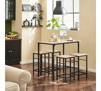 Sobuy Ogt11-N, Bar Set-1 Bar Table And 4 Stools 5 Pieces Breakfast Bar Set Furniture Dining Set,wood Veneer,w100Xd60Xh87