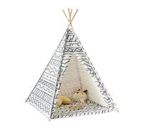 SoBuy OSS03-A03, Children Play Tent Playhouse Kids Teepee Tipi with Floor Mat, White