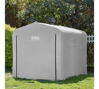 Sobuy Bike Shed With Roll-Up Door 86.2X62.6X65.0 Inch Kls11-Ii-L - Gray