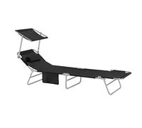 SoBuy Outdoor Chair Adjustable Shade Black