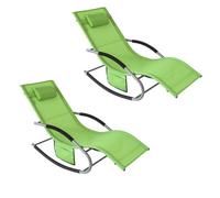 SoBuy® Set of 2 Outdoor Garden Rocking Chair Relaxing Chair OGS28-GRx2