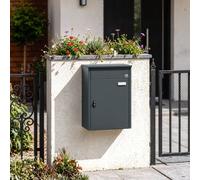 SoBuy Outdoor Parcel Storage Cabinet - Code Lock - Modern in Dark Grey SoBuy Dark Grey