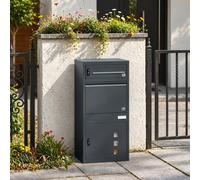 SoBuy Outdoor Parcel Storage Cabinet - Code Lock Security - Modern in Dark Grey | Size: 105 cm SoBuy Dark Grey 105 cm