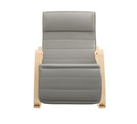 Sobuy Fst16-Dg, Rocking Chair Relax Lounge Chair With Cushion Recliner With Headrest And Adjustable Footrest, Grey