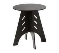 Sobuy Round Side Table Coffee Table Bedside Nightstand Mortise And Tenon Structure Black 55Cm