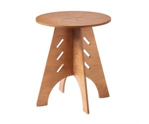 SoBuy Round Side Table - Sculptural A-Frame Base - Modern in Light Brown | Size: 45 cm SoBuy Light Brown 45 cm
