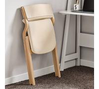 Sobuy Folding Chair With Padded Seat And Back 21.3X21.3X31.5 Inch Load Capacity 90 Kg Fst40-Wx2 - White