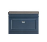 SoBuy Shoe Bench Flip-Drawer 75x24x52cm Blue
