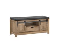 SoBuy Shoe Bench Storage 100x35x46cm Brown