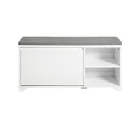 Sobuy Shoe Bench With 1 Door White 90X24X47Cm Classic Fsr119-W