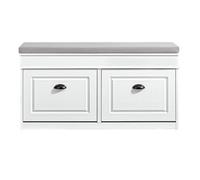 Sobuy Shoe Bench With 1 Drawer White 104.5X24X54.3Cm Functional Fsr64-Wg
