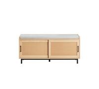 Sobuy Shoe Bench With 2 Doors Wood 110X40X49Cm Modern Fsr154-N