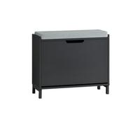 Sobuy Shoe Bench With One Door Black 60X24X51Cm Industrial Fsr151-K-Sch