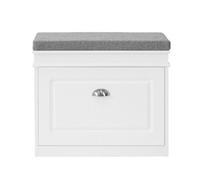 Sobuy Shoe Bench With One Door White 60X24X47.5Cm Functional Fsr82-K-W