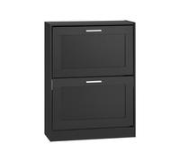 SoBuy Shoe Cabinet 2 Drawers 60x25x80cm Black