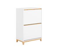 SoBuy Shoe Cabinet 2 Drawers White W60xD34xH91cm