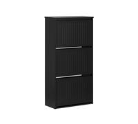 SoBuy Shoe Cabinet 3 Drawers 61x26x120cm Black