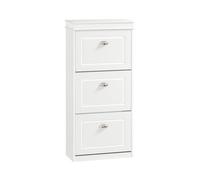 SoBuy 3 Drawers Shoe Cabinet Shoe Rack Shoe Storage Cupboard Organizer Unit,FSR94-W White
