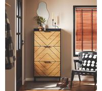 SoBuy Shoe Cabinet - 6-Tier Flip-Down Storage Light Oak SoBuy Light Oak