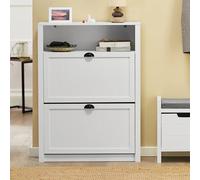 SoBuy Shoe Cabinet - Flip-Door Storage Farmhouse in White | Size: 0.6m2 SoBuy White 0.6m2