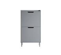 Sobuy Shoe Cabinet Organizer 2 Flip Drawers Storage Cupboard Unit Grey