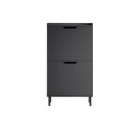 SoBuy 2 Flip-drawers Shoe Cabinet Shoe Rack,H90cm Black,FSR151-SCH