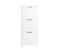 SoBuy FSR151-H-W, 3 Flip-drawers Shoe Cabinet Shoe Rack Shoe Storage Cupboard Organizer Unit