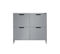 Sobuy Shoe Cabinet Organizer 4 Flip Drawers Storage Cupboard Unit Grey