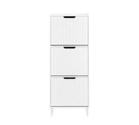 Sobuy Shoe Cabinet Organizer Flip Drawers Storage Cupboard White
