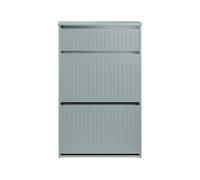 SoBuy 2 Flip-drawers 1 Pull Out Drawer Shoe Storage Cupboard Light Grey,FSR165-HG