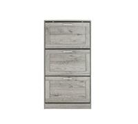 Sobuy Shoe Cabinet Storage Organizer 3 Drawers Grey