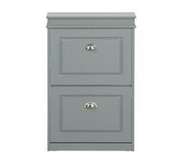 2 Drawer Shoe Cabinet Organizer Unit - Grey