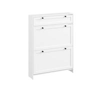 Sobuy Shoe Cabinet With 1 Drawer 80X19X107Cm Nordic Fsr207-W