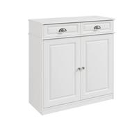 Sobuy Shoe Cabinet With 2 Drawers 80X35X82Cm Classic Fsb104-W