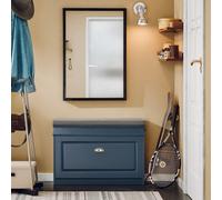 Sobuy Shoe Cabinet With Flip Drawer 2-Tier Rack 29.5X9.4X20.1 Inch Load Capacity 150 Kg Fsr82-L - Dark Blue