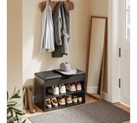 SoBuy Shoe Rack Padded Seat Slim Shoe Bench - 60cm Wide in Black SoBuy Black