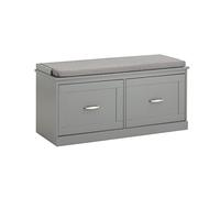 SoBuy Shoe Storage Bench 98cm with Seat Cushion & 2 Tier Rack for Hallway