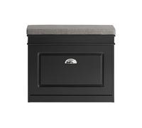 Sobuy Shoe Bench With One Door Black 60X24X52Cm Functional Fsr82-K-Sch