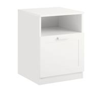 SoBuy Side Table Slide-Out Drawer 39x39cm White