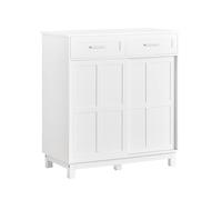 SoBuy Sideboard 2-Drawer Sliding Doors 80cm White
