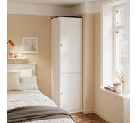 SoBuy Slim 2-Door Wardrobe - Wood-Effect Top - Modern in White | Size: 45 cm SoBuy White 45 cm