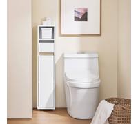 SoBuy Slim Bathroom Cabinet - Adjustable Shelf & Drawer in White SoBuy White