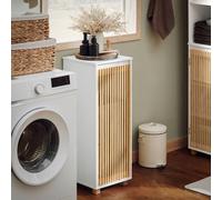 Sobuy Bzr126-W, Laundry Cabinet Laundry Chest Bathroom Storage Cabinet-Clearance,white,w33Xd32.5Xh85