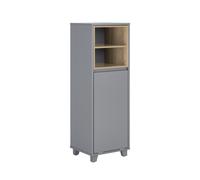 SoBuy Slim Bathroom Storage Cabinet with Fold-Out Laundry Basket BZR146-DG