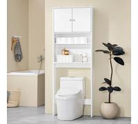 SoBuy Slim Bathroom Tall Cabinet - Adjustable Shelves in White SoBuy White