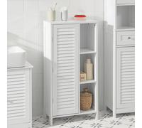 SoBuy BZR39-W, Bathroom Storage Cabinet Cupboard with 3 Shelves and 1 Shutter Door, White