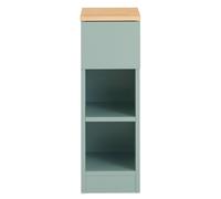 SoBuy Slim Bedside Table - Open Shelf & Drawer - Modern in Green SoBuy Green