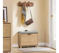 SoBuy Slim Entrance Bench - Flip-Top Shoe Storage in Light Oak SoBuy Light Oak