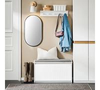 SoBuy Slim Entrance Bench - Lift-Up Storage in White | Size: 80 cm SoBuy White 80 cm