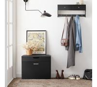 SoBuy Slim Entrance Bench - Lift-Up Storage & Seat in Black | Size: 0.6m2 SoBuy Black 0.6m2